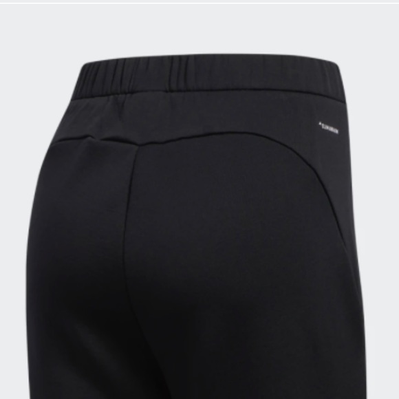 ADIDAS Light Fabric Climawarm Long Black White Stripe Pants M - Picture 4 of 9